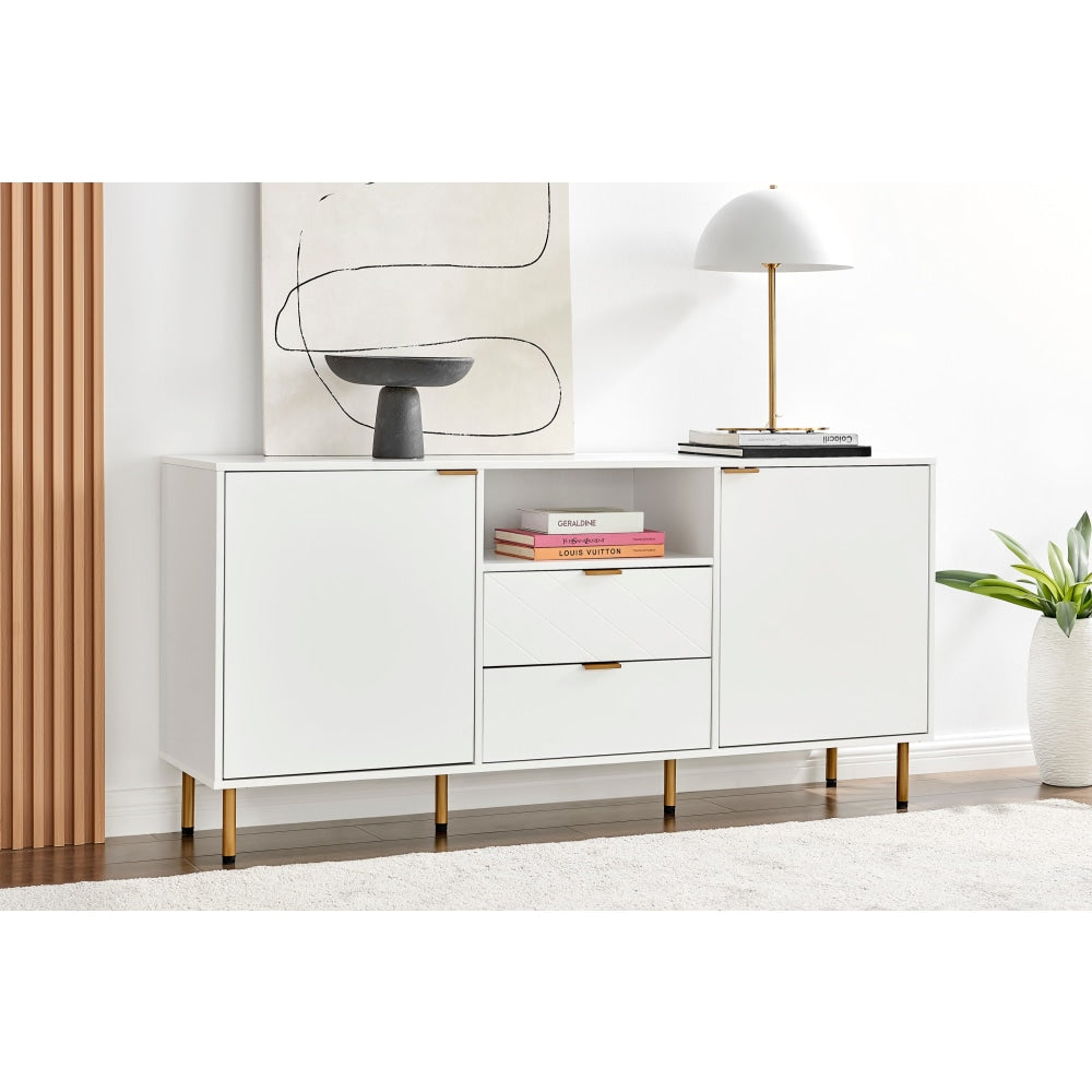 Christian Buffet Unit Sideboard Storage Cabinet - White & Fast shipping On sale