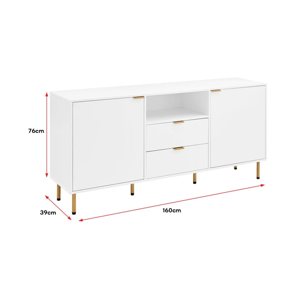 Christian Buffet Unit Sideboard Storage Cabinet - White & Fast shipping On sale