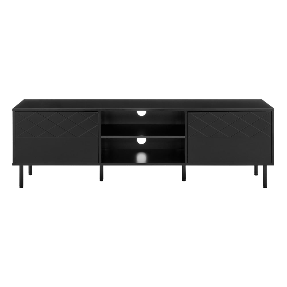 Christian Lowline Entertainment Unit TV Stand Storage Cabinet 160cm - Black Fast shipping On sale