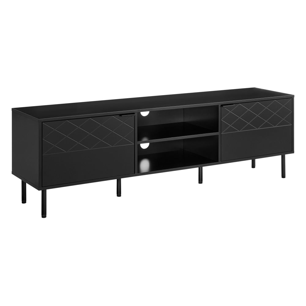 Christian Lowline Entertainment Unit TV Stand Storage Cabinet 160cm - Black Fast shipping On sale