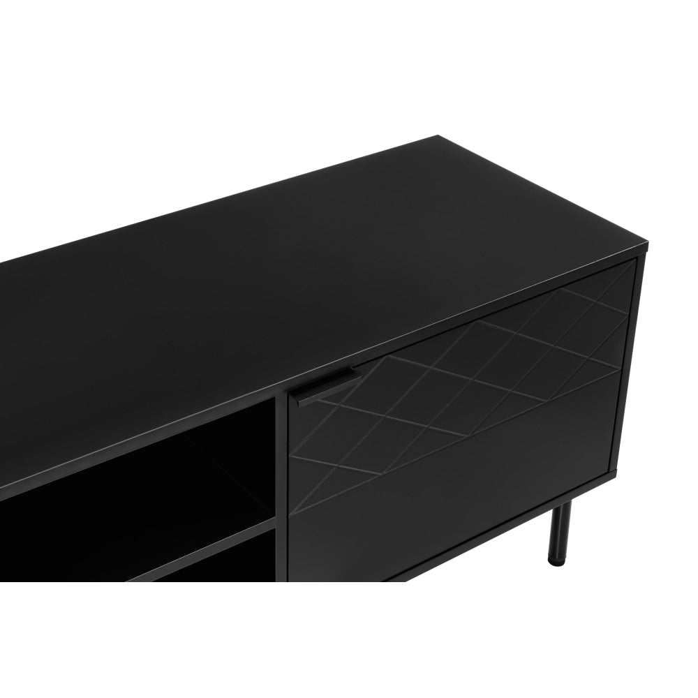 Christian Lowline Entertainment Unit TV Stand Storage Cabinet 160cm - Black Fast shipping On sale