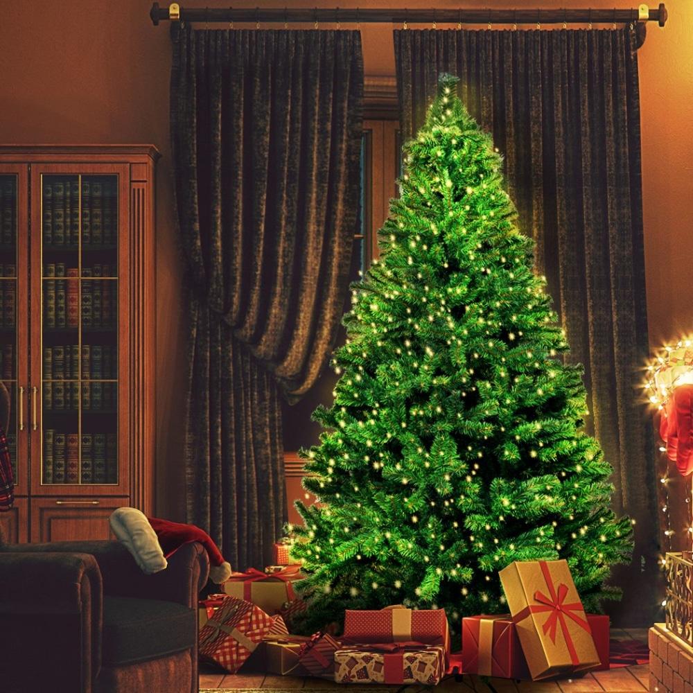 Christmas Tree 1.8M 6Ft Xmas Home Garden Decor Warm LED Lights Fast shipping On sale
