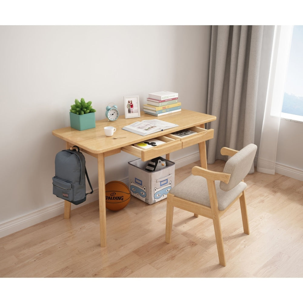Modern Office Computer Writing Study Desk Table 120cm W/ 2 - Drawers - Oak Fast shipping On sale