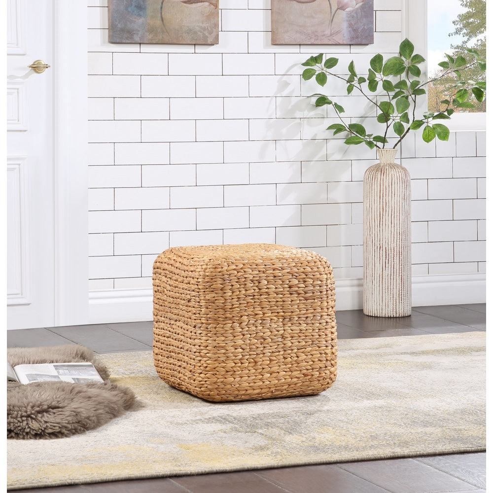 Cleo Ottoman Low Foot Stool Square - Natural Fast shipping On sale