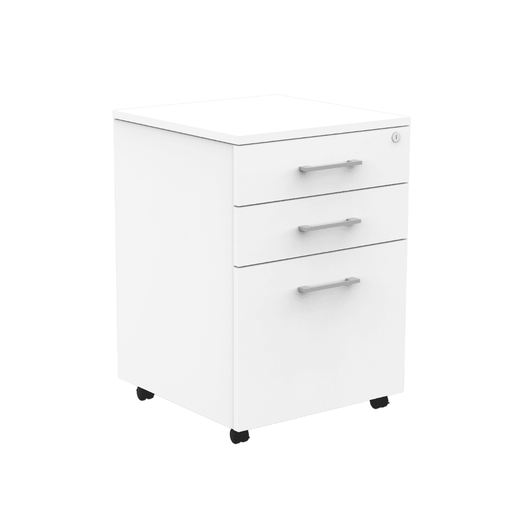 Collins 3 - Drawer Mobile Pedestal Storage Filing Cabinet - White Fast shipping On sale