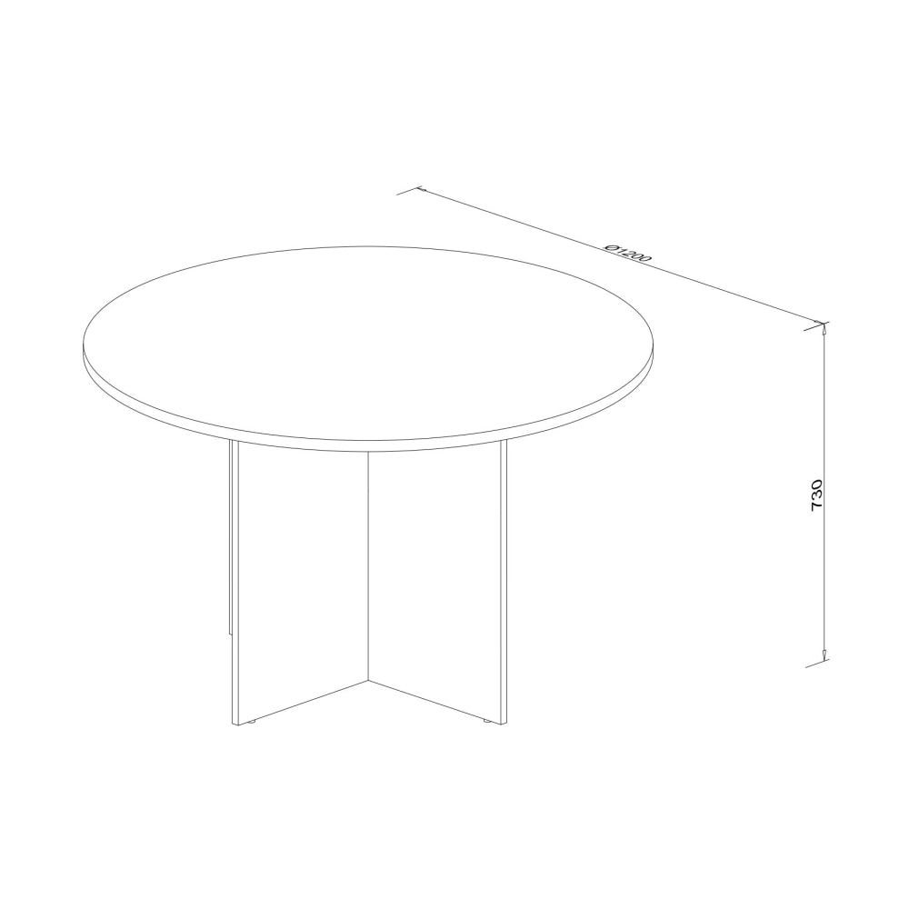 Collins Round Meeting Table Office Desk 120cm - White Fast shipping On sale