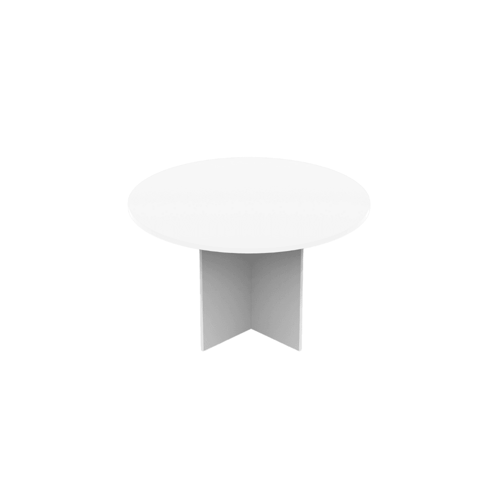 Collins Round Meeting Table Office Desk 120cm - White Fast shipping On sale