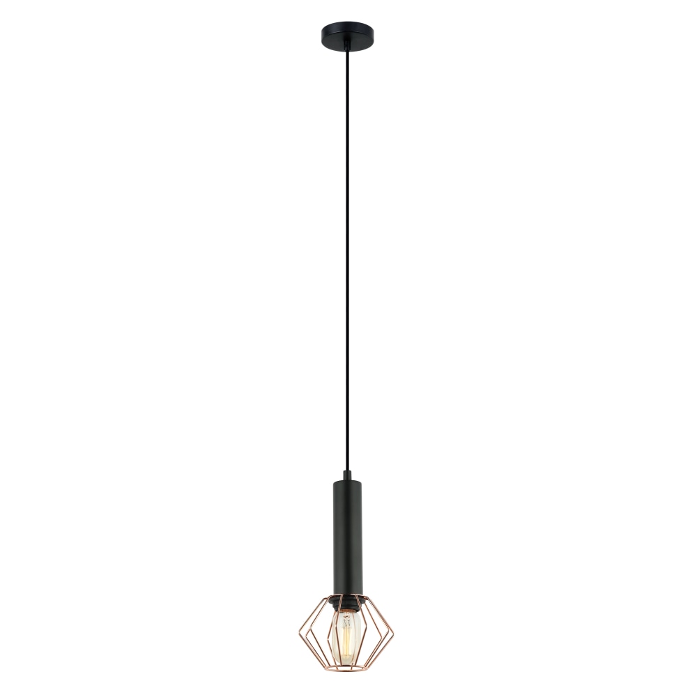 CORAZON Pendant Lamp Light Interior ES Matte Black with Copper Cage Diamond OD150mm Fast shipping On sale