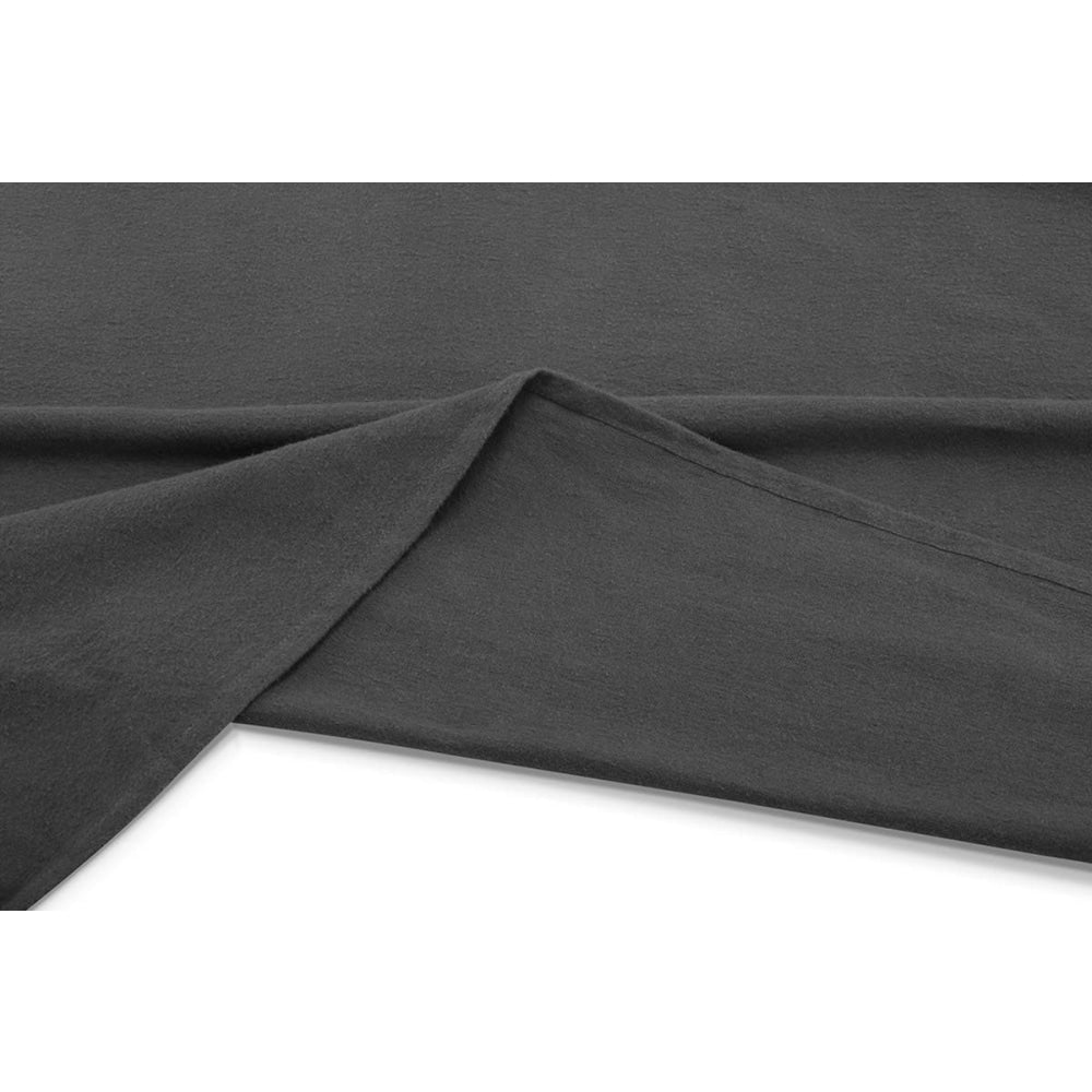 Cotton Flannelette Bed Sheet Set - Dark Grey King Fast shipping On sale