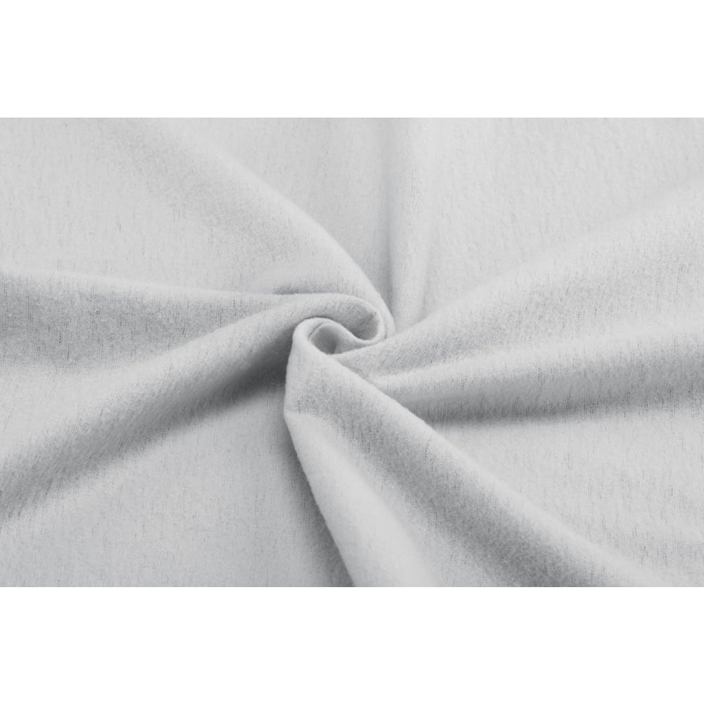 Cotton Flannelette Bed Sheet Set - Light Grey Double Fast shipping On sale