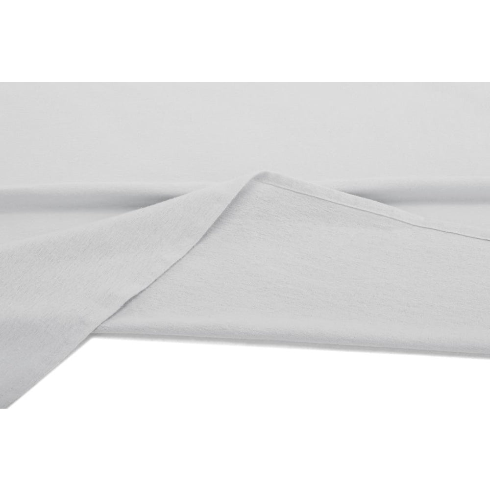 Cotton Flannelette Bed Sheet Set - Light Grey Double Fast shipping On sale