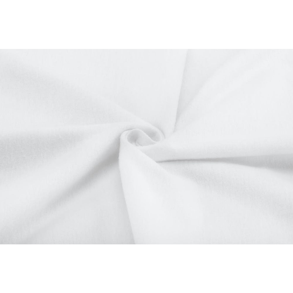 Cotton Flannelette Bed Sheet Set - White Double Fast shipping On sale
