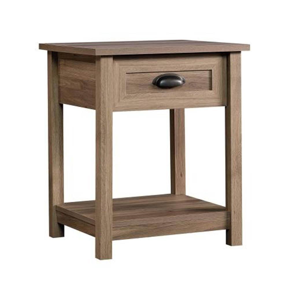 Country Line Night Stand Side Table - Salt Oak Fast shipping On sale