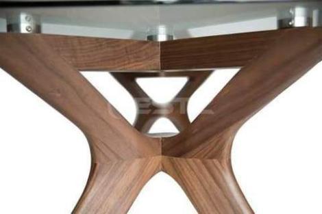 Cox Rectangular Glass Dining Table - 180cm - Walnut Fast shipping On sale