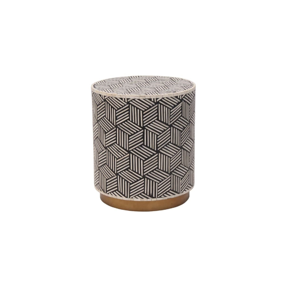 Cubis Bone Inlay End Lamp Side Table Fast shipping On sale