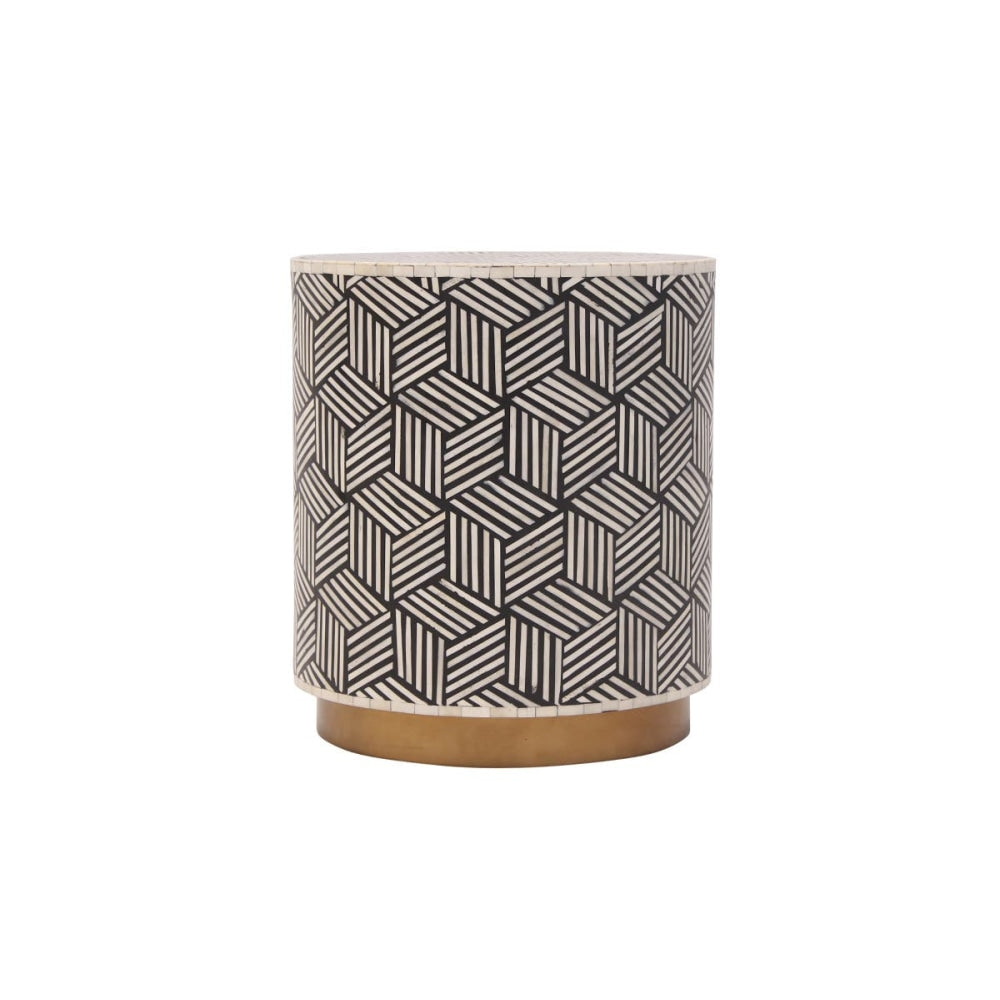 Cubis Bone Inlay End Lamp Side Table Fast shipping On sale