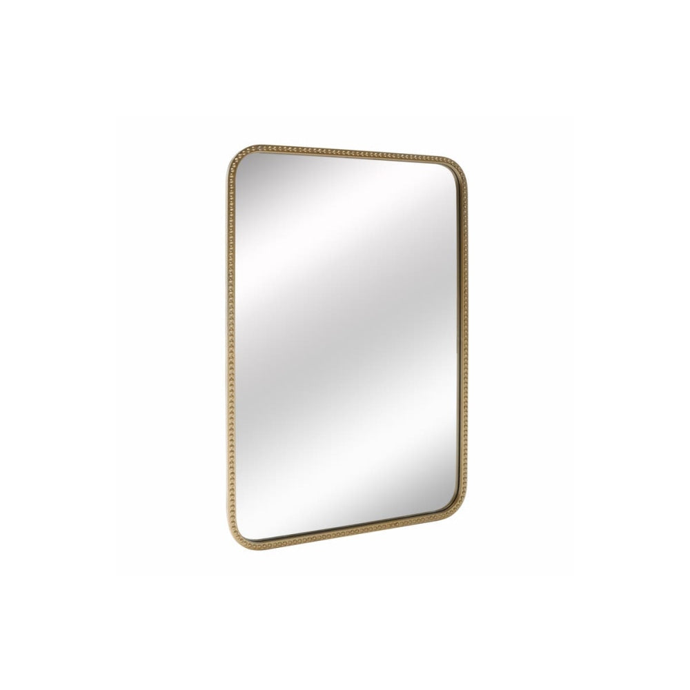 Curved Edge Metal Wall Mirror - Gold Fast shipping On sale