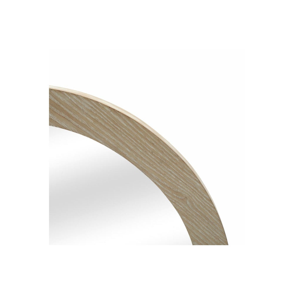 Curved Edge Wooden Wall Mirror Fast shipping On sale