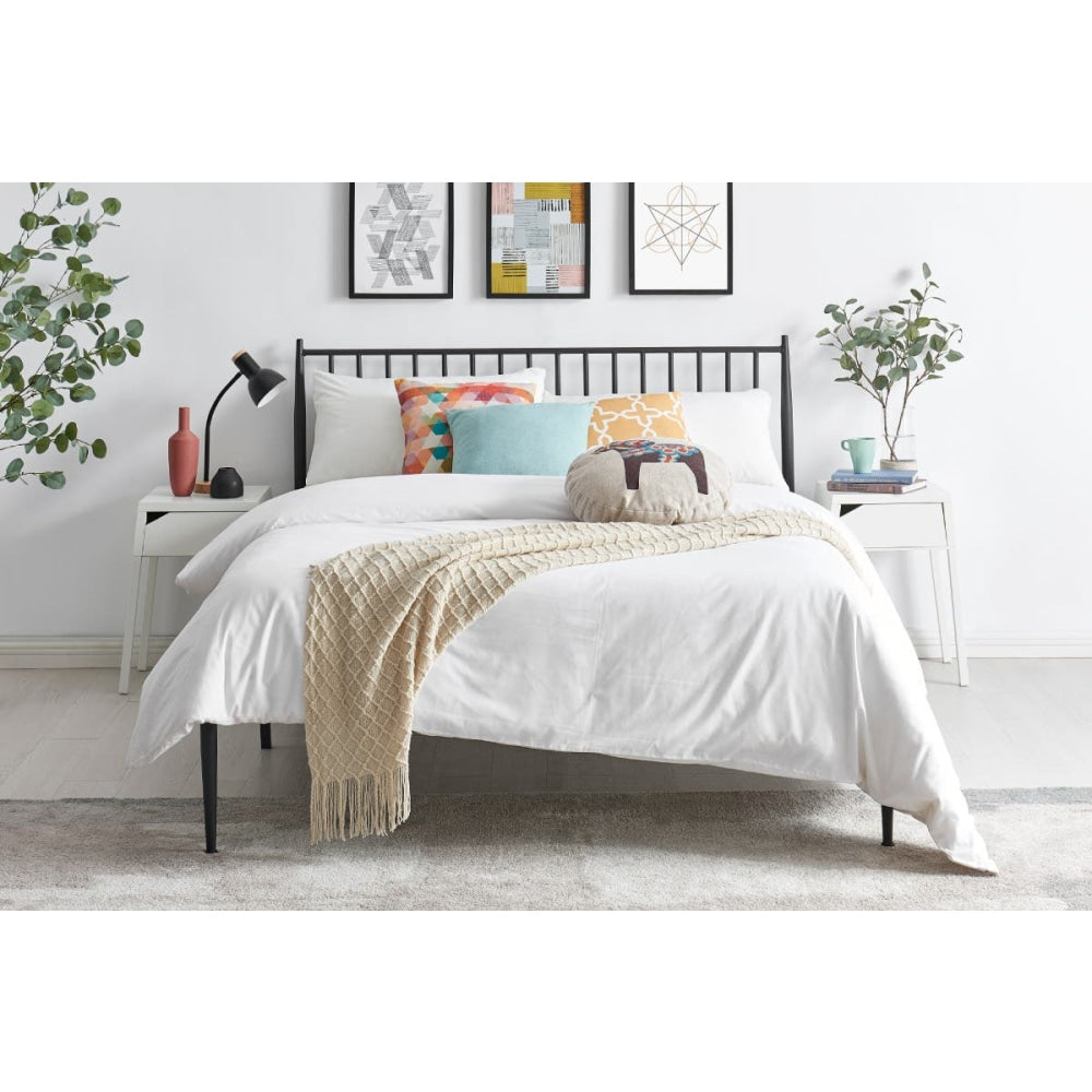 Dallas Bed Frame - Black Double Fast shipping On sale