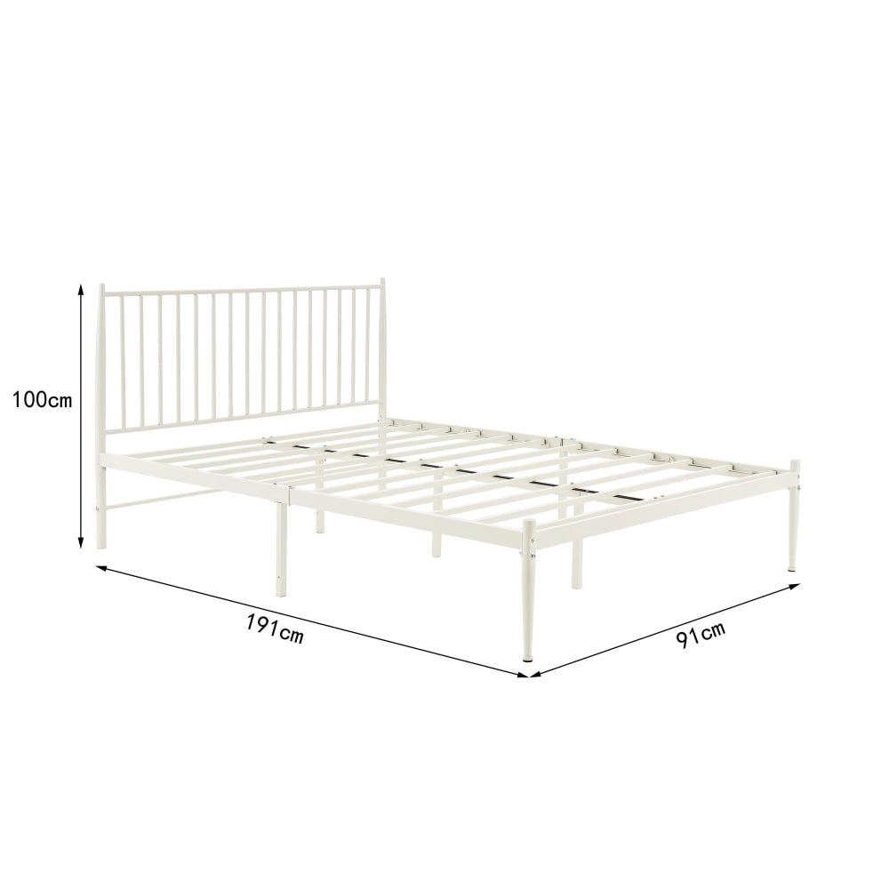 Dallas Bed Frame - White Single Fast shipping On sale