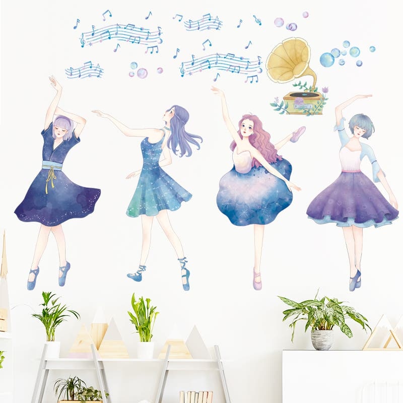 Dancing Ballerina Wall Sticker Decoration Decor Fast shipping On sale