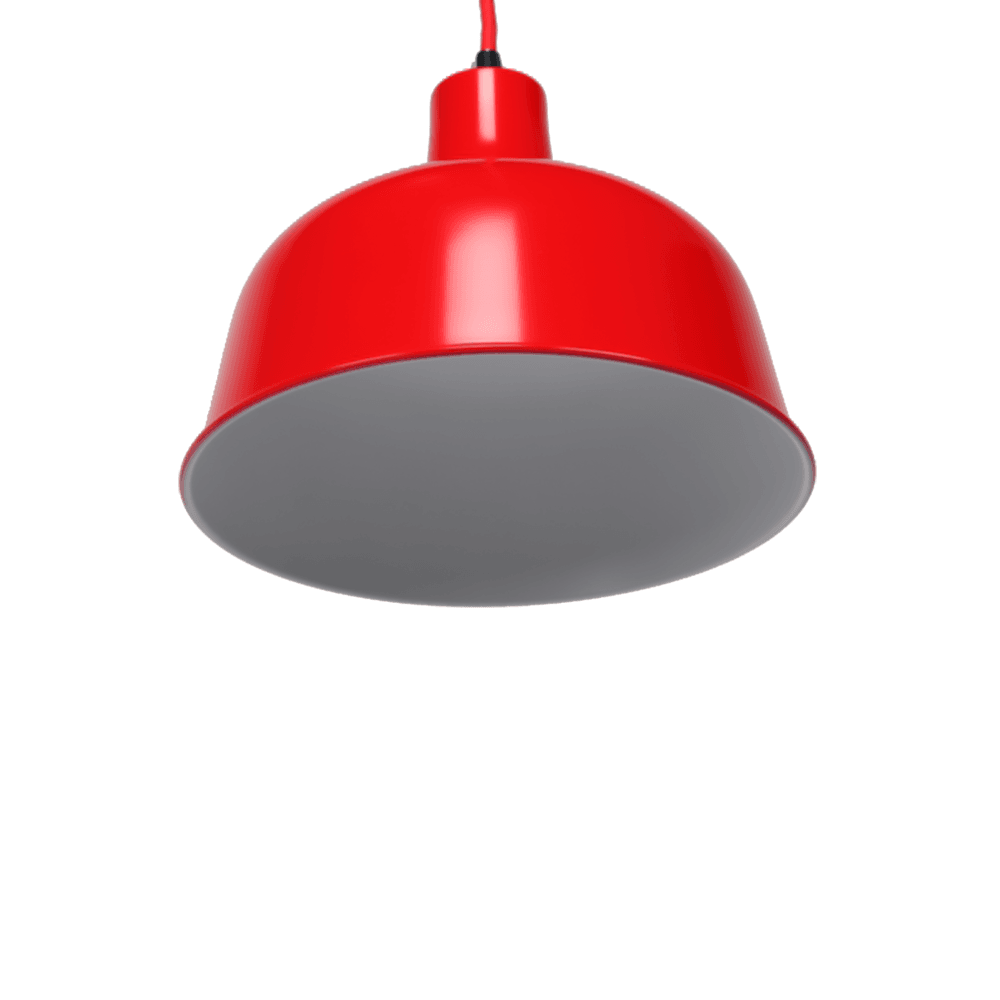 Danica Classic Dome Metal Cord Drop Pendant Light Lamp - Flame Red Fast shipping On sale