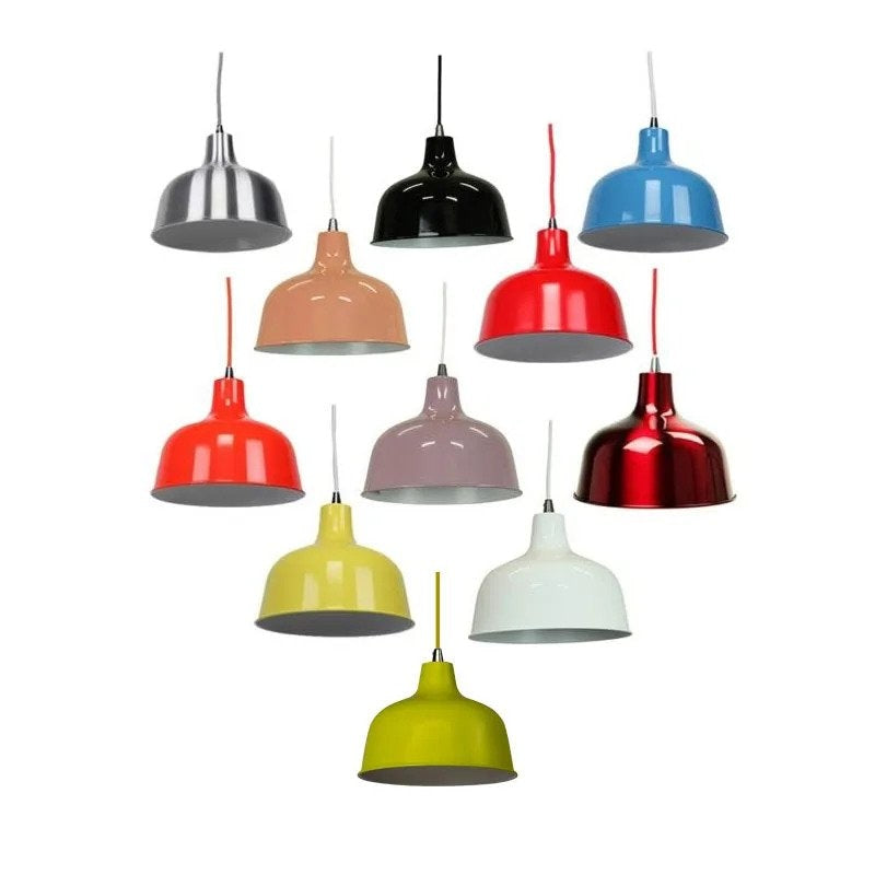 Danica Classic Dome Metal Cord Drop Pendant Light Lamp - Flame Red Fast shipping On sale