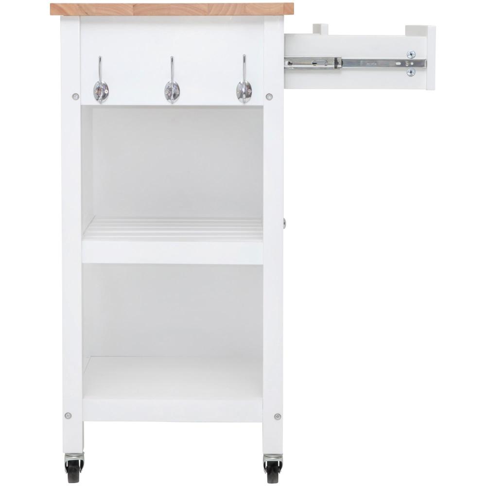 Dario 2-Drawers Kitchen Island Trolley W/ Storage - Natural / White Fast shipping On sale