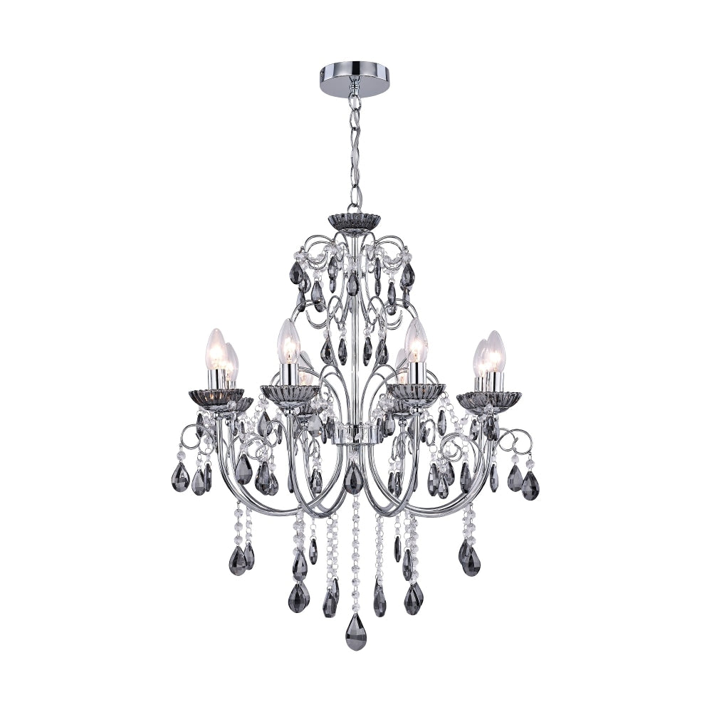 Davie Clasic Hanging Chandelier Lamp Light Chrome Smoke Large Chandeliers Fast shipping On sale