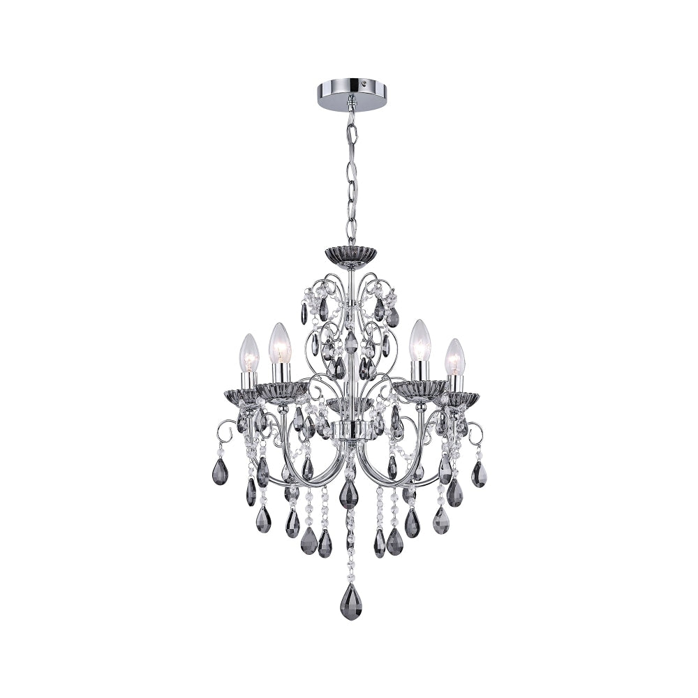 Davie Clasic Hanging Chandelier Lamp Light Chrome Smoke Small Chandeliers Fast shipping On sale
