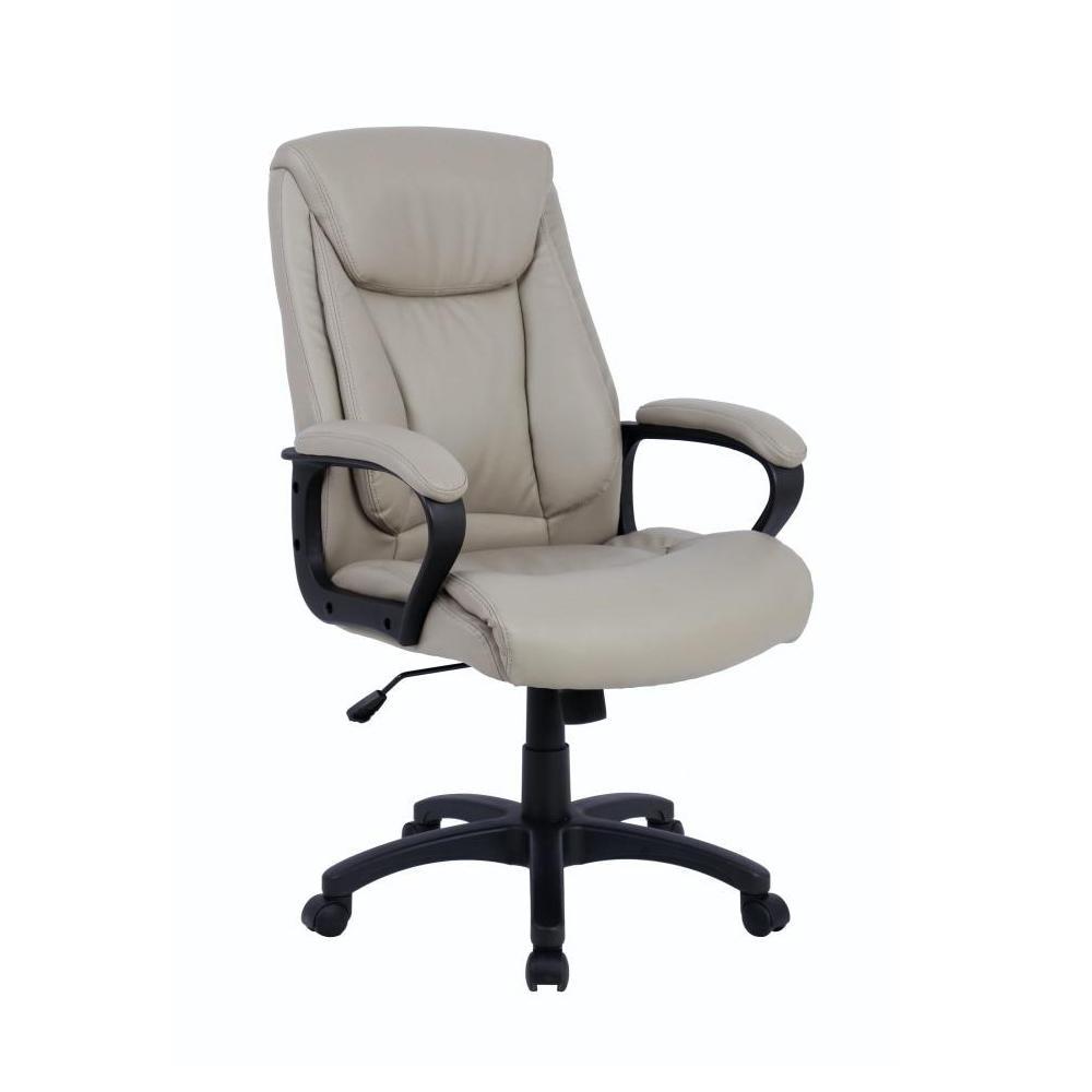Davis PU Leather Executive Manager Height Adjustable Office Chair - Grey Fast shipping On sale