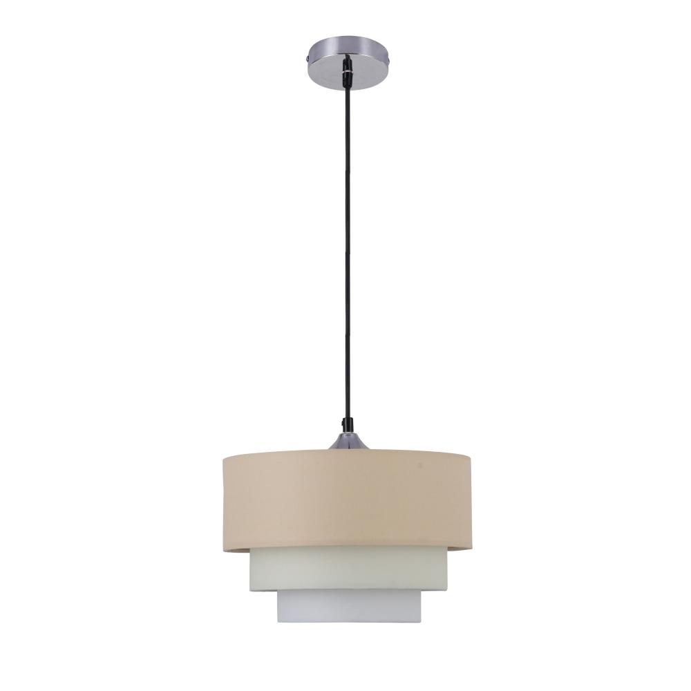 Dawson 1LT Hanging Pendant Lamp Fabric Shade - Off White Fast shipping On sale