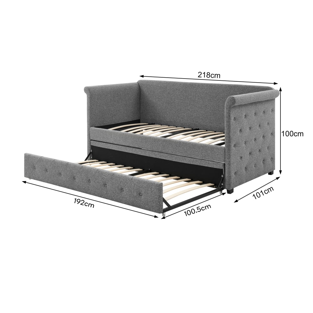 Daybed and Pull Out Trundle - Charcoal Bed Frame Fast shipping On sale