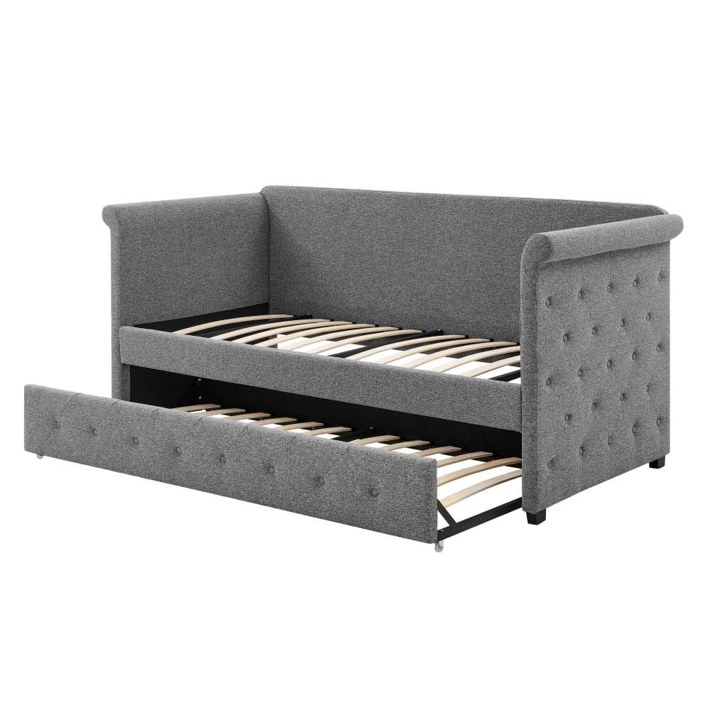 Momentous Living - Daybed and Pull Out Trundle - Charcoal Bed Frame Bed ...