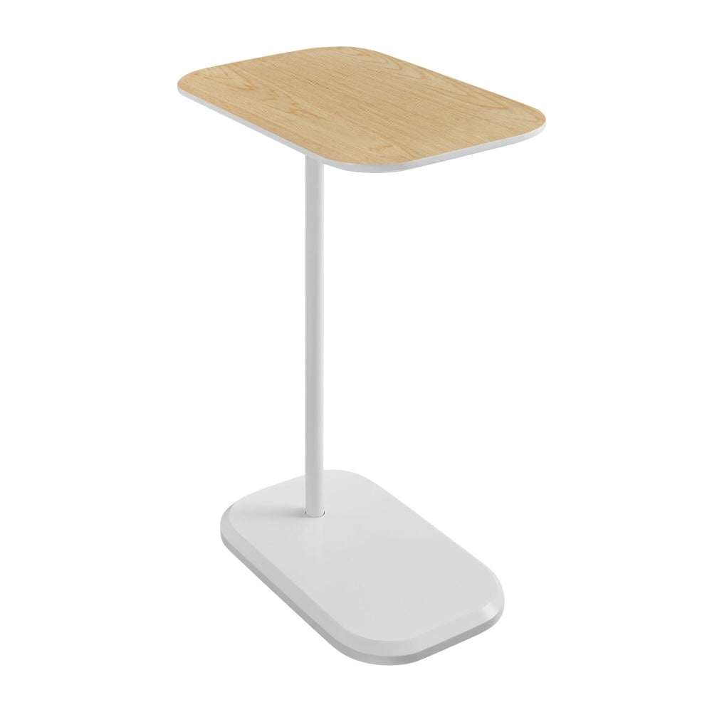 Deanna Modern Wooden Top End Lamp Side Table - White & Light Oak Fast shipping On sale