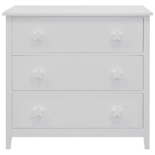 Declan Scandinavian Wooden Chest Of Drawers LowBoy Storage Cabinet - White Fast shipping On sale