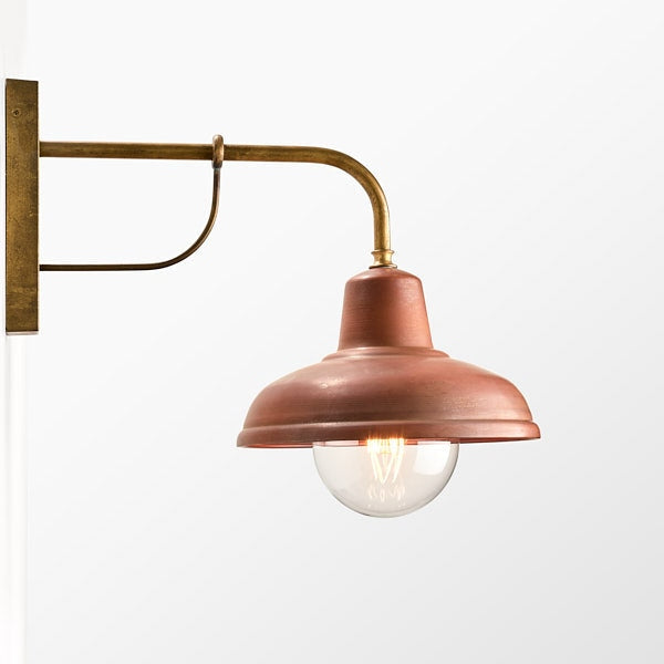 DEKSEL Wall Light Interior Surface Mounted ES Dome Aged Copper (Brass bracket & Base neck) Lamp Fast shipping On sale