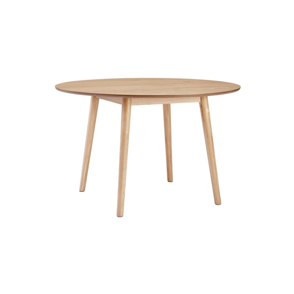 Delgado Scandinavian Modern Wooden Round Kitchen Dining Table 120cm - Oak veneer Fast shipping On sale