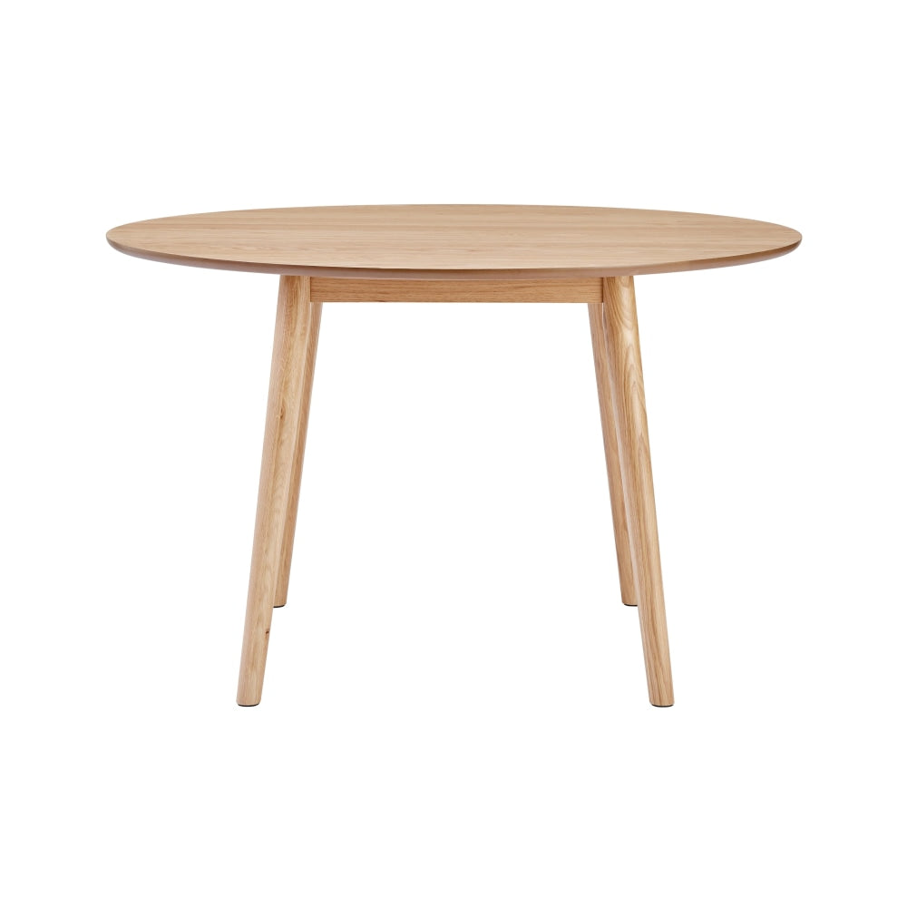 Delgado Scandinavian Modern Wooden Round Kitchen Dining Table 120cm - Oak veneer Fast shipping On sale