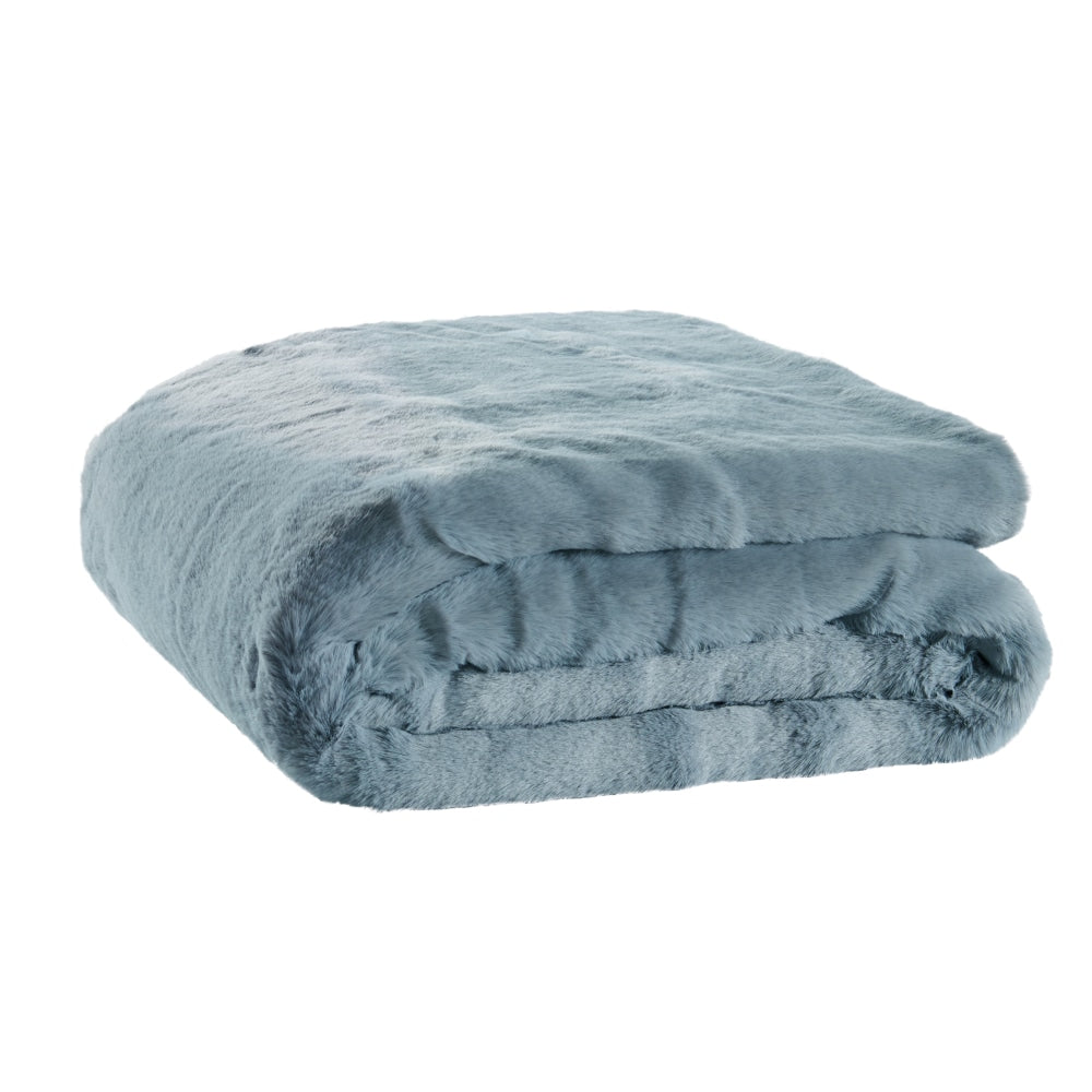 Delmar Faux Fur Throw - Storm 180cm x 200cm Blanket Fast shipping On sale