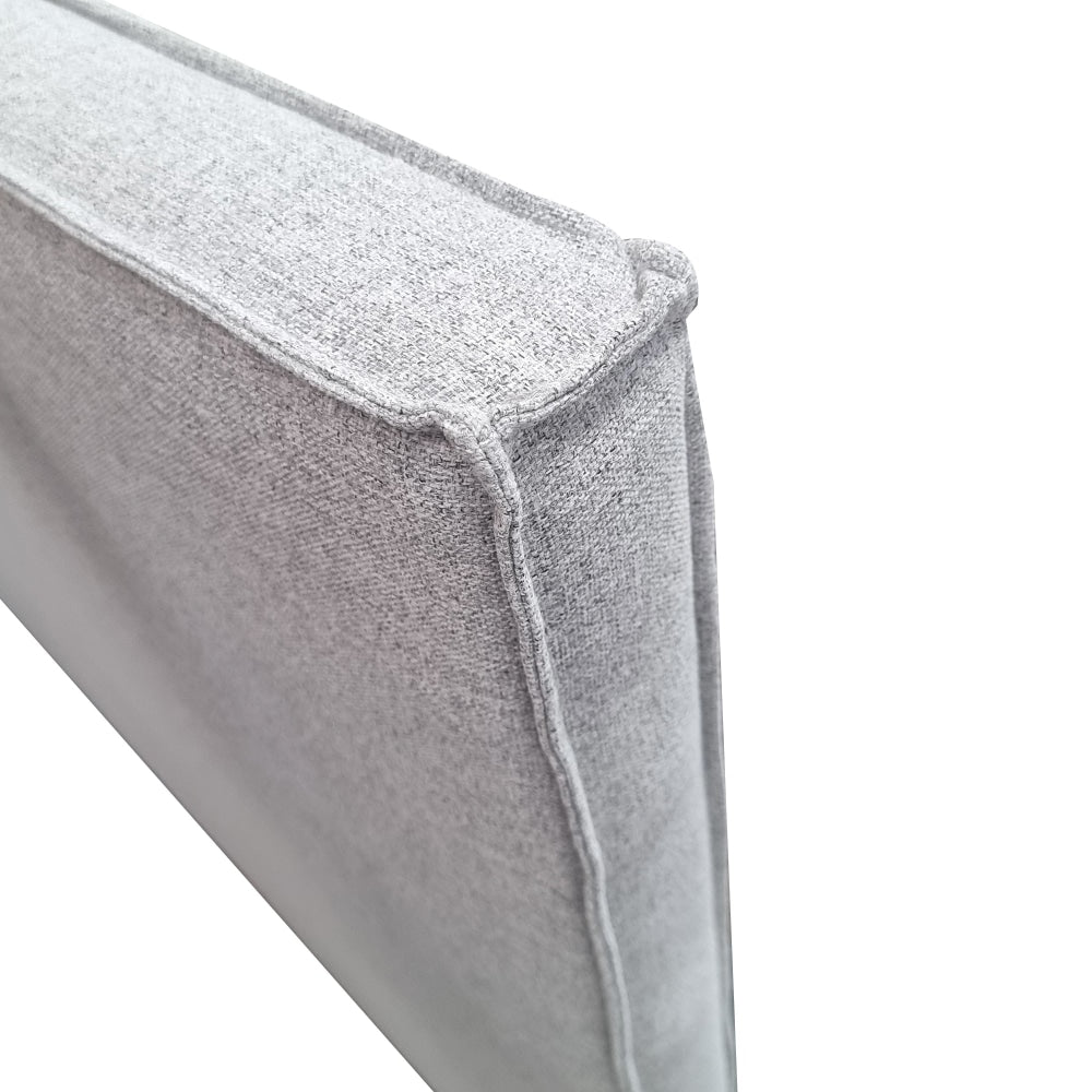 Denice Fabric Headboard Bed Heads Queen Size - Light Grey Head Fast shipping On sale