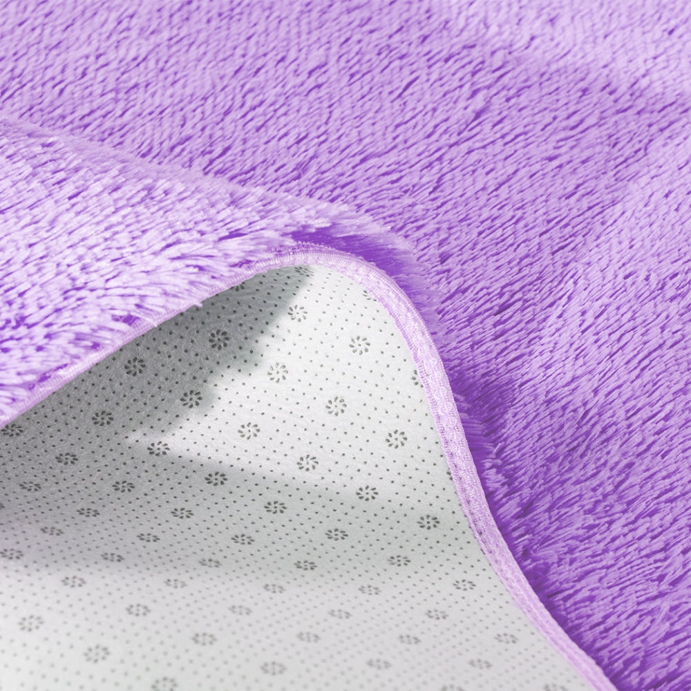 Designer Soft Shag Shaggy Floor Confetti Rug Carpet Home Decor 80x120cm Purple Fast shipping On sale