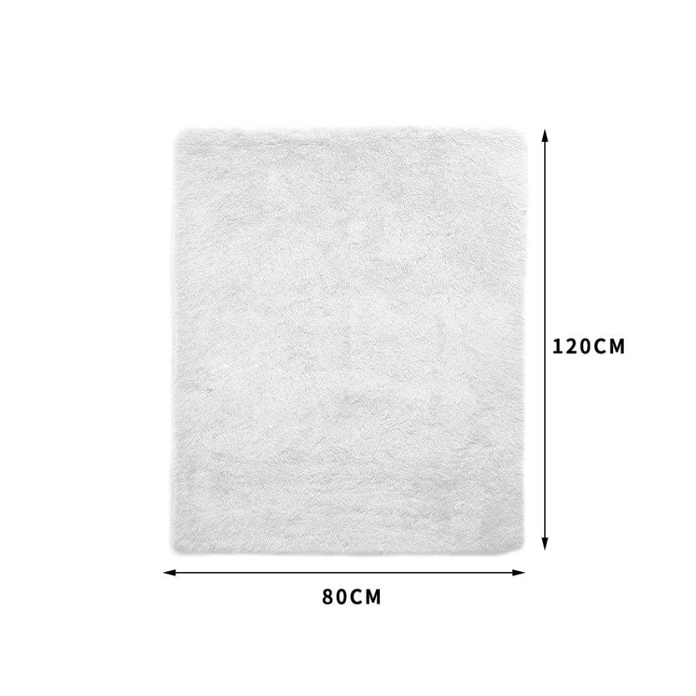 Designer Soft Shag Shaggy Floor Confetti Rug Carpet Home Decor 80x120cm White Fast shipping On sale
