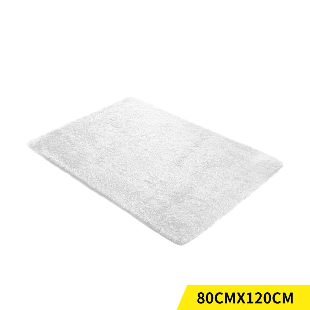 Designer Soft Shag Shaggy Floor Confetti Rug Carpet Home Decor 80x120cm White Fast shipping On sale