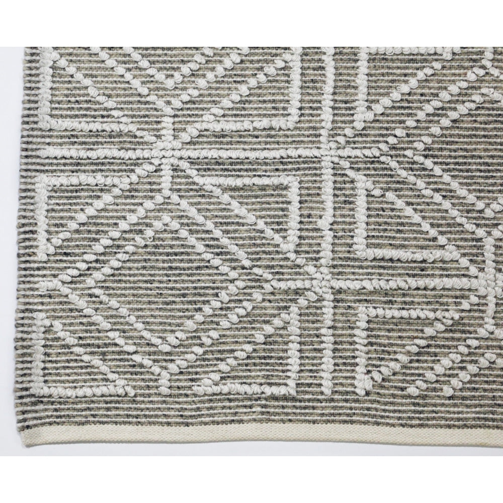 Momentous Living - Diamond Hand Woven Wool Blend Rug - 340cm x 240cm ...