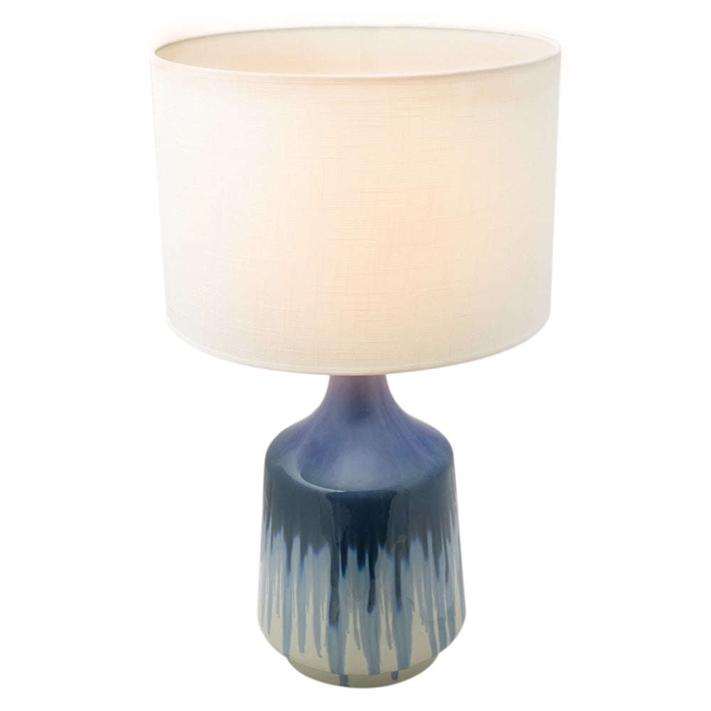 Docel Ceramic Base Table Desk Lamp - Blue / White Fast shipping On sale