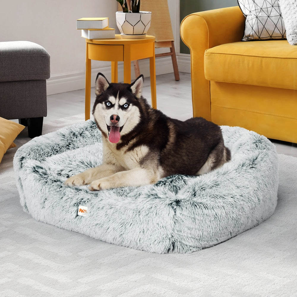 Dog Calming Bed Warm Soft Plush Comfy Sleeping Kennel Cave Memory Foam Charcoal M Cares Fast shipping On sale