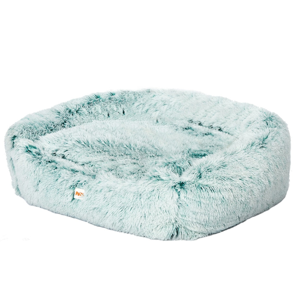 Dog Calming Bed Warm Soft Plush Comfy Sleeping Kennel Cave Memory Foam Teal L Cares Fast shipping On sale