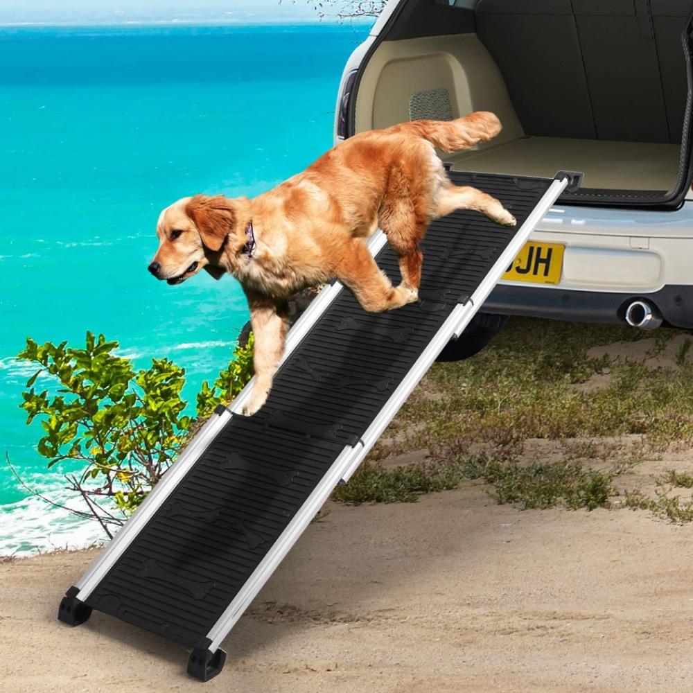 Dog Ramp Pet Stairs Steps Ramps Ladder Foldable Portable Aluminum Non - slip Supplies Fast shipping On sale