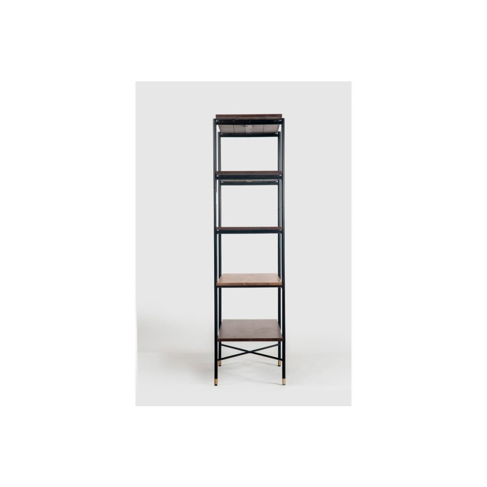 Dotto 5-Tier Wooden Bookshelf Bookcase Display Cabinet Metal Frame Fast shipping On sale